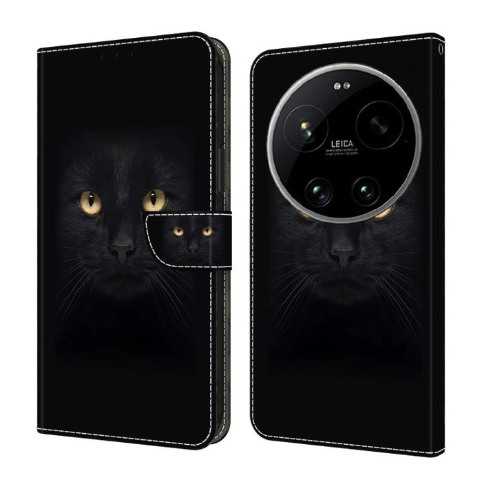 Funda para teléfono de cuero vegano pintado con efecto cristal, For Xiaomi 17T Pro 5G, For Xiaomi 17T 5G, For Xiaomi 17 Ultra, For Xiaomi 15T Pro 5G, For Xiaomi 15T 5G, For Xiaomi 15 Pro