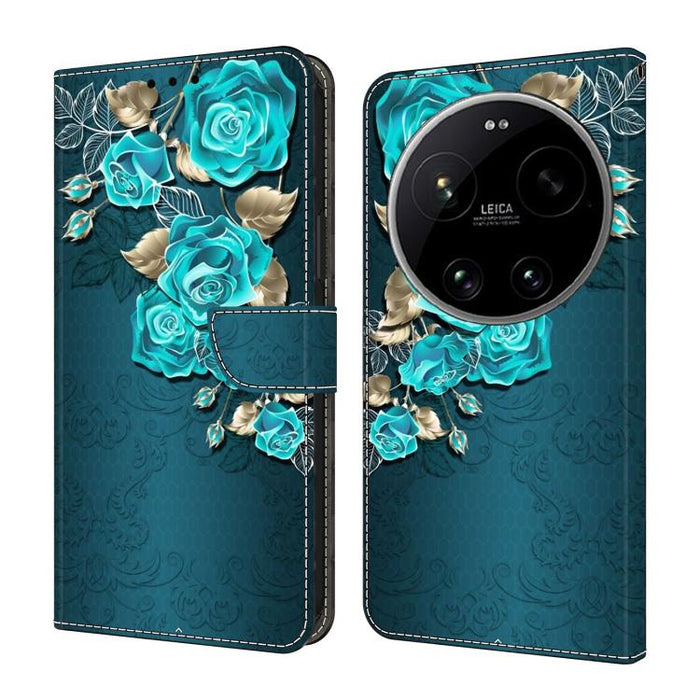 Funda para teléfono de cuero vegano pintado con efecto cristal, For Xiaomi 17T Pro 5G, For Xiaomi 17T 5G, For Xiaomi 17 Ultra, For Xiaomi 15T Pro 5G, For Xiaomi 15T 5G, For Xiaomi 15 Pro