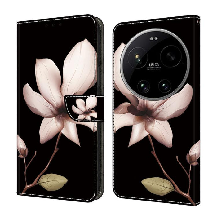 Funda para teléfono de cuero vegano pintado con efecto cristal, For Xiaomi 17T Pro 5G, For Xiaomi 17T 5G, For Xiaomi 17 Ultra, For Xiaomi 15T Pro 5G, For Xiaomi 15T 5G, For Xiaomi 15 Pro