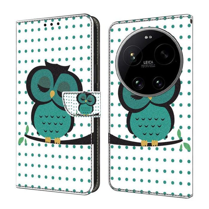 Funda para teléfono de cuero vegano pintado con efecto cristal, For Xiaomi 17T Pro 5G, For Xiaomi 17T 5G, For Xiaomi 17 Ultra, For Xiaomi 15T Pro 5G, For Xiaomi 15T 5G, For Xiaomi 15 Pro