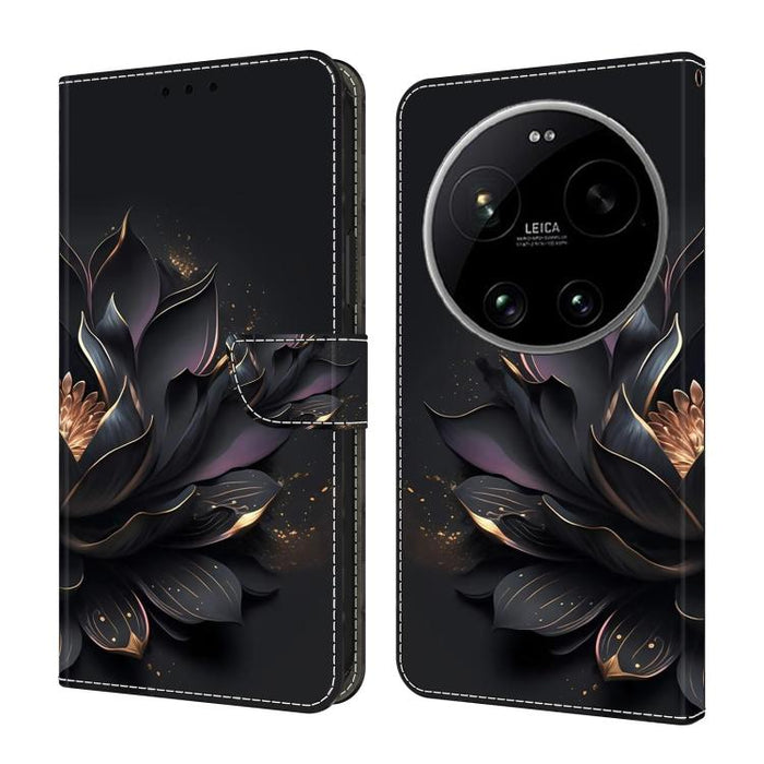 Funda para teléfono de cuero vegano pintado con efecto cristal, For Xiaomi 17T Pro 5G, For Xiaomi 17T 5G, For Xiaomi 17 Ultra, For Xiaomi 15T Pro 5G, For Xiaomi 15T 5G, For Xiaomi 15 Pro