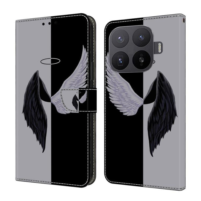 Funda para teléfono de cuero vegano pintado con efecto cristal, For Xiaomi 17T Pro 5G, For Xiaomi 17T 5G, For Xiaomi 17 Ultra, For Xiaomi 15T Pro 5G, For Xiaomi 15T 5G, For Xiaomi 15 Pro