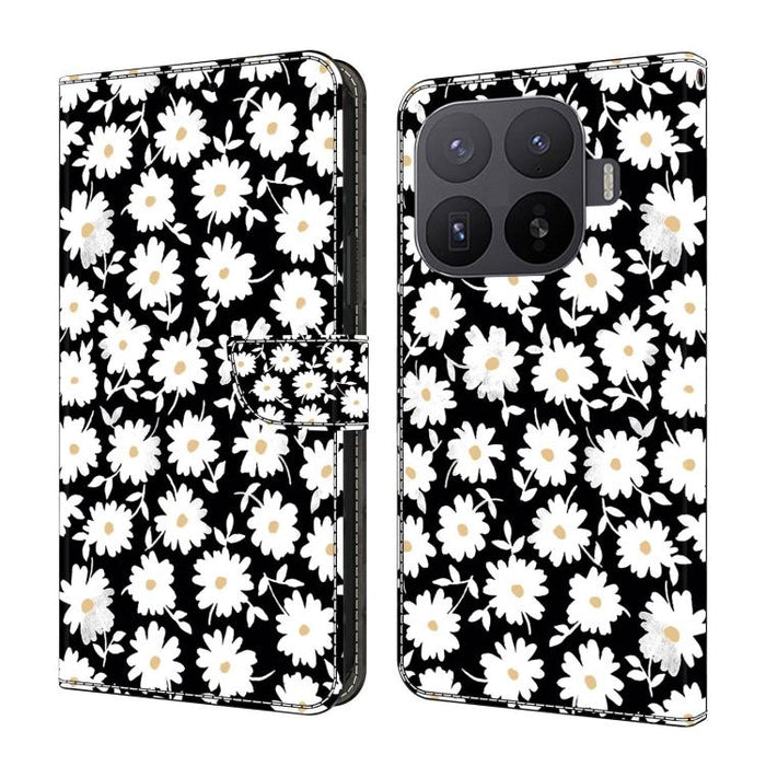 Funda para teléfono de cuero vegano pintado con efecto cristal, For Xiaomi 17T Pro 5G, For Xiaomi 17T 5G, For Xiaomi 17 Ultra, For Xiaomi 15T Pro 5G, For Xiaomi 15T 5G, For Xiaomi 15 Pro