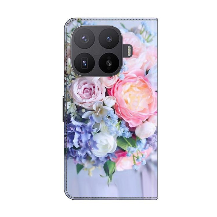 Funda para teléfono de cuero vegano pintado con efecto cristal, For Xiaomi 17T Pro 5G, For Xiaomi 17T 5G, For Xiaomi 17 Ultra, For Xiaomi 15T Pro 5G, For Xiaomi 15T 5G, For Xiaomi 15 Pro