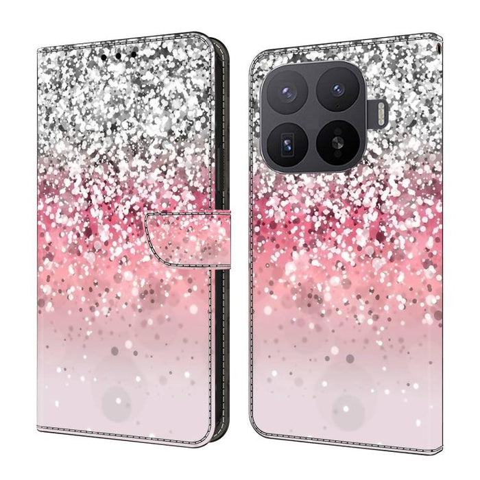 Funda para teléfono de cuero vegano pintado con efecto cristal, For Xiaomi 17T Pro 5G, For Xiaomi 17T 5G, For Xiaomi 17 Ultra, For Xiaomi 15T Pro 5G, For Xiaomi 15T 5G, For Xiaomi 15 Pro