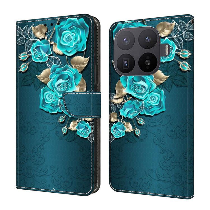 Funda para teléfono de cuero vegano pintado con efecto cristal, For Xiaomi 17T Pro 5G, For Xiaomi 17T 5G, For Xiaomi 17 Ultra, For Xiaomi 15T Pro 5G, For Xiaomi 15T 5G, For Xiaomi 15 Pro
