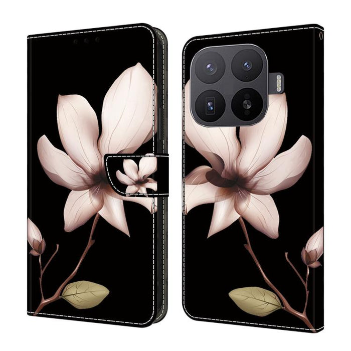 Funda para teléfono de cuero vegano pintado con efecto cristal, For Xiaomi 17T Pro 5G, For Xiaomi 17T 5G, For Xiaomi 17 Ultra, For Xiaomi 15T Pro 5G, For Xiaomi 15T 5G, For Xiaomi 15 Pro