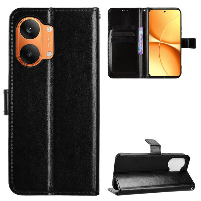 Funda para teléfono de cuero vegano con textura retro Crazy Horse, For Redmi A7 Pro 171mm / Poco C85x 5G, For Redmi 15a 5G / R70 5G / R70m 5G, For Redmi Turbo 5 Max 5G / Poco X8 Pro Max, For Redmi Turbo 5 5G / Poco X8 Pro