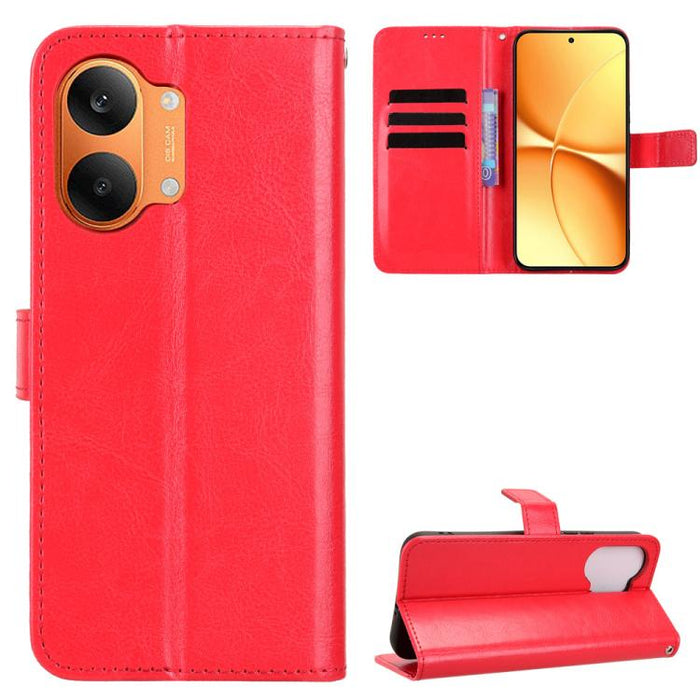 Funda para teléfono de cuero vegano con textura retro Crazy Horse, For Redmi A7 Pro 171mm / Poco C85x 5G, For Redmi 15a 5G / R70 5G / R70m 5G, For Redmi Turbo 5 Max 5G / Poco X8 Pro Max, For Redmi Turbo 5 5G / Poco X8 Pro