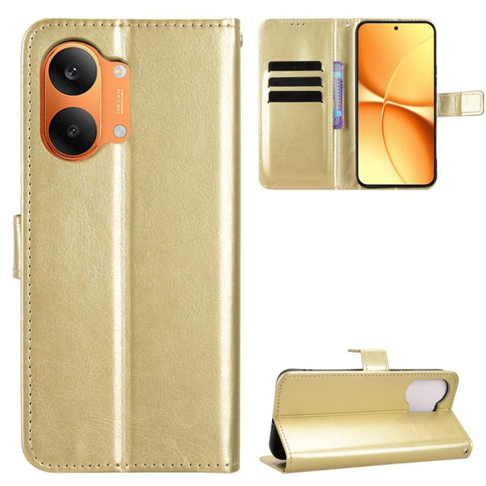 Funda para teléfono de cuero vegano con textura retro Crazy Horse, For Redmi A7 Pro 171mm / Poco C85x 5G, For Redmi 15a 5G / R70 5G / R70m 5G, For Redmi Turbo 5 Max 5G / Poco X8 Pro Max, For Redmi Turbo 5 5G / Poco X8 Pro