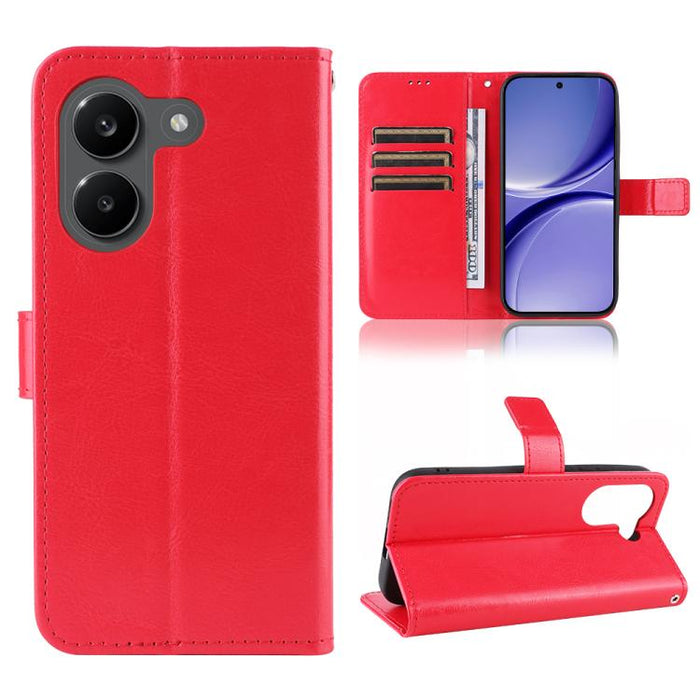 Funda para teléfono de cuero vegano con textura retro Crazy Horse, For Redmi A7 Pro 171mm / Poco C85x 5G, For Redmi 15a 5G / R70 5G / R70m 5G, For Redmi Turbo 5 Max 5G / Poco X8 Pro Max, For Redmi Turbo 5 5G / Poco X8 Pro