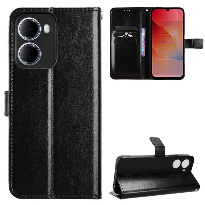 Funda para teléfono de cuero vegano con textura retro Crazy Horse, For Redmi A7 Pro 171mm / Poco C85x 5G, For Redmi 15a 5G / R70 5G / R70m 5G, For Redmi Turbo 5 Max 5G / Poco X8 Pro Max, For Redmi Turbo 5 5G / Poco X8 Pro
