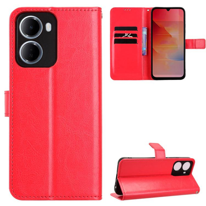 Funda para teléfono de cuero vegano con textura retro Crazy Horse, For Redmi A7 Pro 171mm / Poco C85x 5G, For Redmi 15a 5G / R70 5G / R70m 5G, For Redmi Turbo 5 Max 5G / Poco X8 Pro Max, For Redmi Turbo 5 5G / Poco X8 Pro