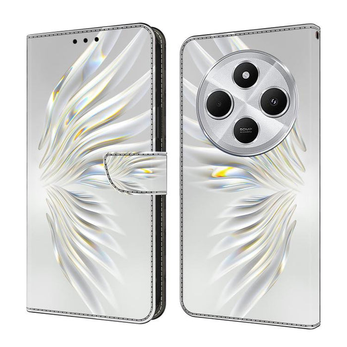 Funda para teléfono de cuero vegano pintado con efecto cristal, For Redmi 14C 4G, For Redmi 13C 4G / 5G, For Redmi K70E / Poco X6 Pro