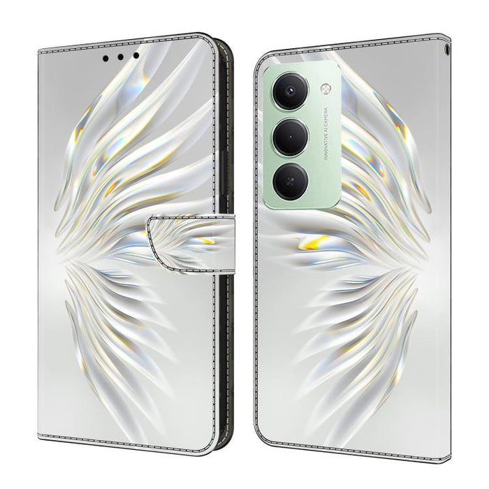 Funda para teléfono de cuero vegano pintado con efecto cristal, For Redmi Note 15 5G / 4G Global 164mm / Poco M8 5G, For Redmi Note 15 Pro 5G Global 163.6mm, For Redmi 15C 5G / 4G EU 173mm / Poco C85 5G, For Redmi 15 5G Global / 4G SEA 169.5mm