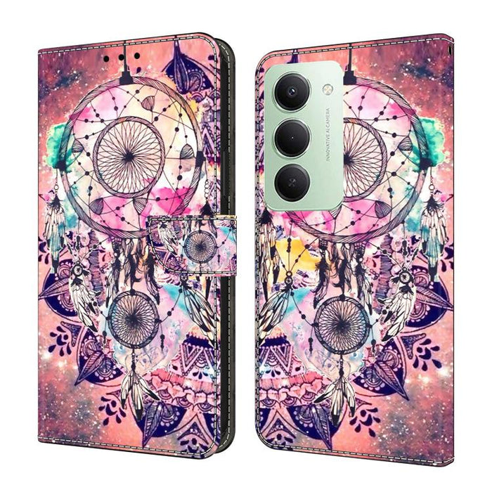Funda para teléfono de cuero vegano pintado con efecto cristal, For Redmi 15 5G / 4G EU 171mm, For Redmi 15C 5G / 4G Global 171mm / Poco C85 4G, For Redmi Note 14 4G 164.84mm, For Redmi Note 14 Pro+ 5G / Poco X7 5G