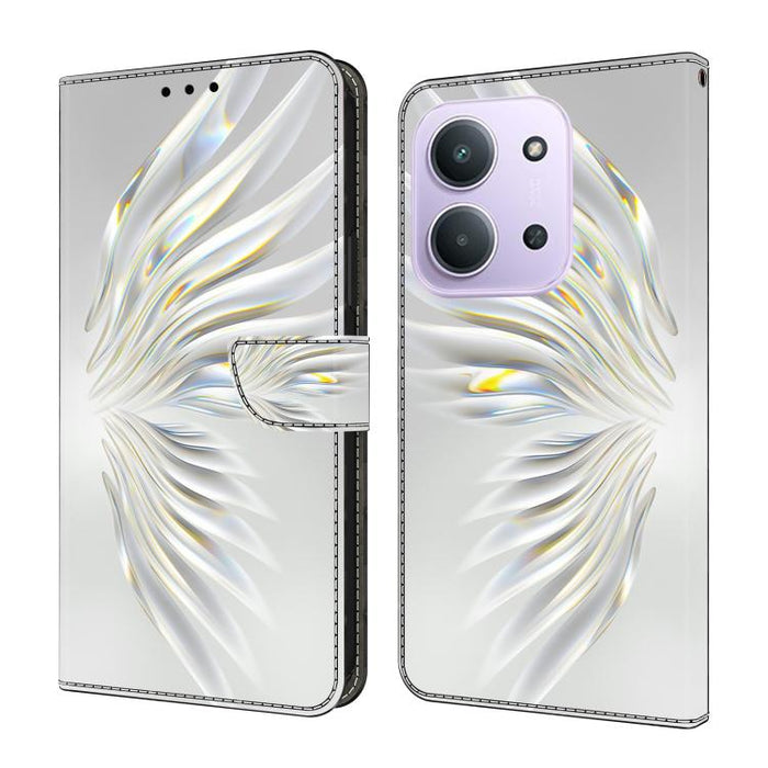 Funda para teléfono de cuero vegano pintado con efecto cristal, For Redmi 15 5G / 4G EU 171mm, For Redmi 15C 5G / 4G Global 171mm / Poco C85 4G, For Redmi Note 14 4G 164.84mm, For Redmi Note 14 Pro+ 5G / Poco X7 5G
