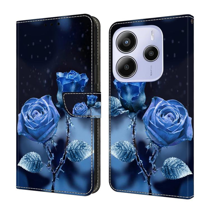 Funda para teléfono de cuero vegano pintado con efecto cristal, For Redmi Note 14 Pro 4G, For Redmi Note 14 4G 163.25mm, For Redmi Note 14 5G, For Redmi Note 14 Pro 5G