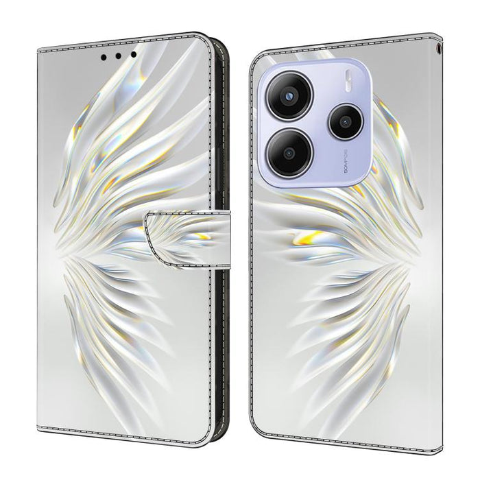 Funda para teléfono de cuero vegano pintado con efecto cristal, For Redmi Note 14 Pro 4G, For Redmi Note 14 4G 163.25mm, For Redmi Note 14 5G, For Redmi Note 14 Pro 5G