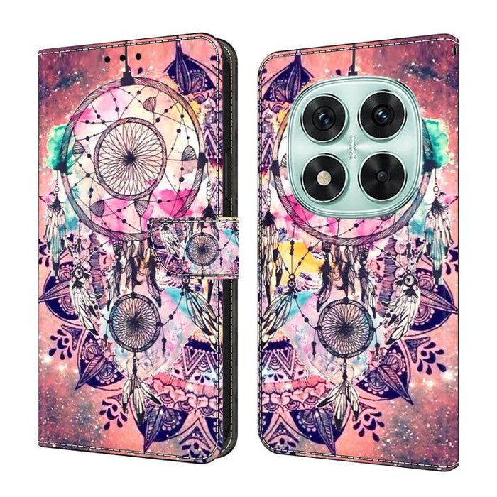 Funda para teléfono de cuero vegano pintado con efecto cristal, For Redmi Note 14 Pro 4G, For Redmi Note 14 4G 163.25mm, For Redmi Note 14 5G, For Redmi Note 14 Pro 5G