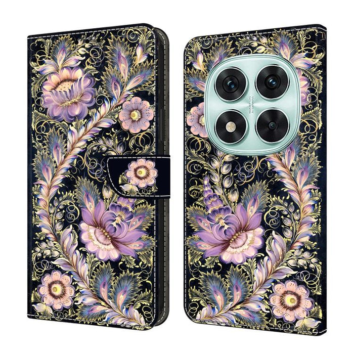 Funda para teléfono de cuero vegano pintado con efecto cristal, For Redmi Note 14 Pro 4G, For Redmi Note 14 4G 163.25mm, For Redmi Note 14 5G, For Redmi Note 14 Pro 5G