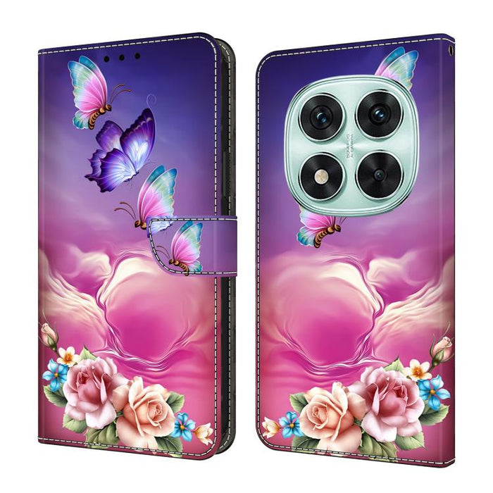 Funda para teléfono de cuero vegano pintado con efecto cristal, For Redmi Note 14 Pro 4G, For Redmi Note 14 4G 163.25mm, For Redmi Note 14 5G, For Redmi Note 14 Pro 5G