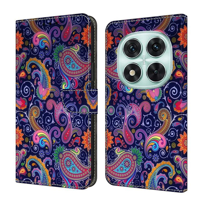 Funda para teléfono de cuero vegano pintado con efecto cristal, For Redmi Note 14 Pro 4G, For Redmi Note 14 4G 163.25mm, For Redmi Note 14 5G, For Redmi Note 14 Pro 5G