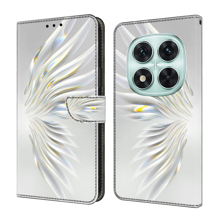 Funda para teléfono de cuero vegano pintado con efecto cristal, For Redmi Note 14 Pro 4G, For Redmi Note 14 4G 163.25mm, For Redmi Note 14 5G, For Redmi Note 14 Pro 5G