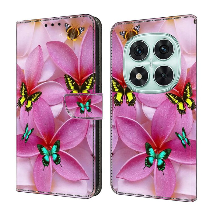 Funda para teléfono de cuero vegano pintado con efecto cristal, For Redmi Note 14 Pro 4G, For Redmi Note 14 4G 163.25mm, For Redmi Note 14 5G, For Redmi Note 14 Pro 5G