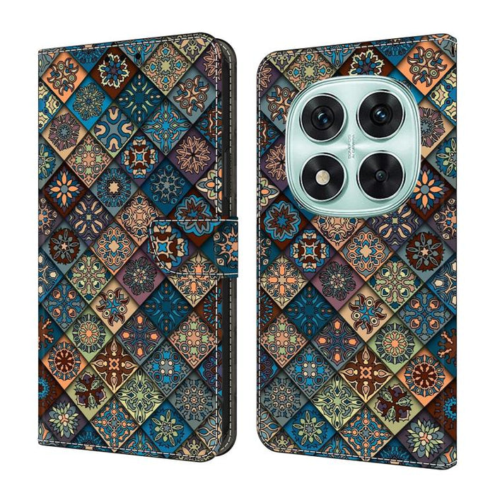 Funda para teléfono de cuero vegano pintado con efecto cristal, For Redmi Note 14 Pro 4G, For Redmi Note 14 4G 163.25mm, For Redmi Note 14 5G, For Redmi Note 14 Pro 5G