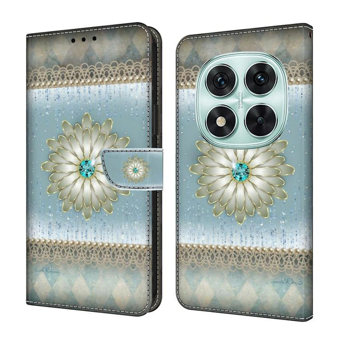 Funda para teléfono de cuero vegano pintado con efecto cristal, For Redmi Note 14 Pro 4G, For Redmi Note 14 4G 163.25mm, For Redmi Note 14 5G, For Redmi Note 14 Pro 5G