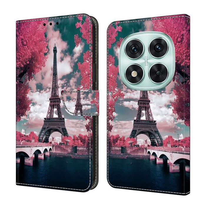 Funda para teléfono de cuero vegano pintado con efecto cristal, For Redmi Note 14 Pro 4G, For Redmi Note 14 4G 163.25mm, For Redmi Note 14 5G, For Redmi Note 14 Pro 5G