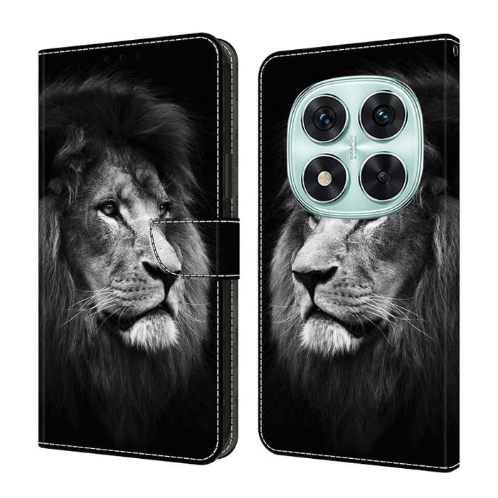 Funda para teléfono de cuero vegano pintado con efecto cristal, For Redmi Note 14 Pro 4G, For Redmi Note 14 4G 163.25mm, For Redmi Note 14 5G, For Redmi Note 14 Pro 5G