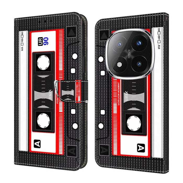 Funda para teléfono de cuero vegano pintado con efecto cristal, For Redmi 15 5G / 4G EU 171mm, For Redmi 15C 5G / 4G Global 171mm / Poco C85 4G, For Redmi Note 14 4G 164.84mm, For Redmi Note 14 Pro+ 5G / Poco X7 5G
