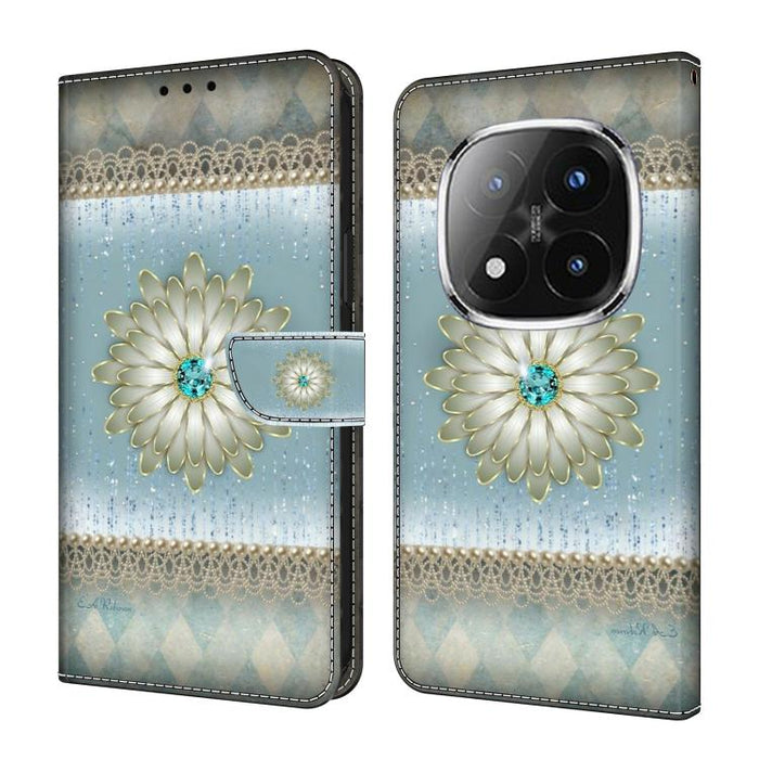 Funda para teléfono de cuero vegano pintado con efecto cristal, For Redmi 15 5G / 4G EU 171mm, For Redmi 15C 5G / 4G Global 171mm / Poco C85 4G, For Redmi Note 14 4G 164.84mm, For Redmi Note 14 Pro+ 5G / Poco X7 5G