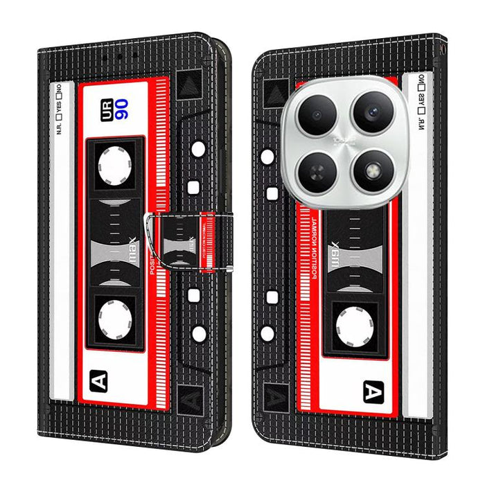 Funda para teléfono de cuero vegano pintado con efecto cristal, For Redmi Note 15 5G / 4G Global 164mm / Poco M8 5G, For Redmi Note 15 Pro 5G Global 163.6mm, For Redmi 15C 5G / 4G EU 173mm / Poco C85 5G, For Redmi 15 5G Global / 4G SEA 169.5mm