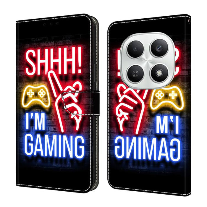 Funda para teléfono de cuero vegano pintado con efecto cristal, For Redmi Note 15 5G / 4G Global 164mm / Poco M8 5G, For Redmi Note 15 Pro 5G Global 163.6mm, For Redmi 15C 5G / 4G EU 173mm / Poco C85 5G, For Redmi 15 5G Global / 4G SEA 169.5mm