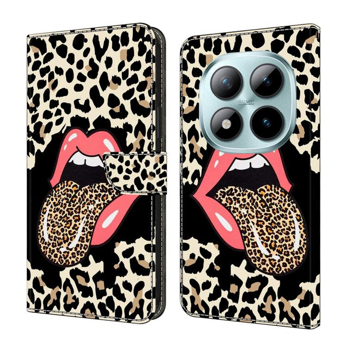 Funda para teléfono de cuero vegano pintado con efecto cristal, For Redmi Note 15 5G / 4G Global 164mm / Poco M8 5G, For Redmi Note 15 Pro 5G Global 163.6mm, For Redmi 15C 5G / 4G EU 173mm / Poco C85 5G, For Redmi 15 5G Global / 4G SEA 169.5mm
