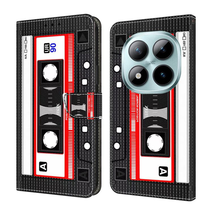 Funda para teléfono de cuero vegano pintado con efecto cristal, For Redmi Note 15 5G / 4G Global 164mm / Poco M8 5G, For Redmi Note 15 Pro 5G Global 163.6mm, For Redmi 15C 5G / 4G EU 173mm / Poco C85 5G, For Redmi 15 5G Global / 4G SEA 169.5mm