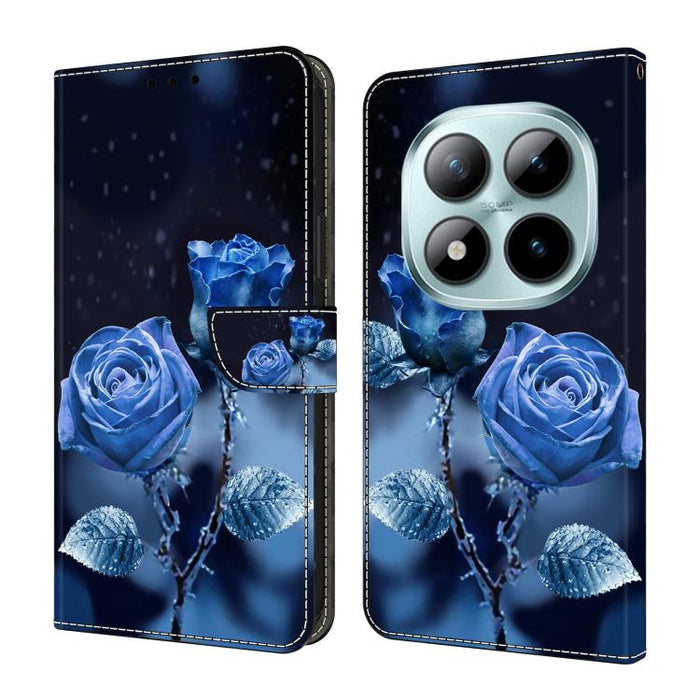 Funda para teléfono de cuero vegano pintado con efecto cristal, For Redmi Note 15 5G / 4G Global 164mm / Poco M8 5G, For Redmi Note 15 Pro 5G Global 163.6mm, For Redmi 15C 5G / 4G EU 173mm / Poco C85 5G, For Redmi 15 5G Global / 4G SEA 169.5mm