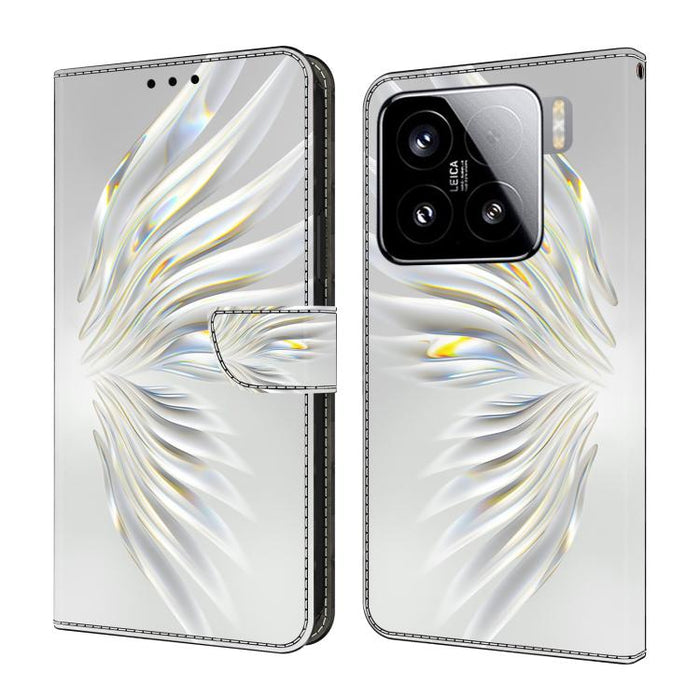 Funda para teléfono de cuero vegano pintado con efecto cristal, For Xiaomi 15