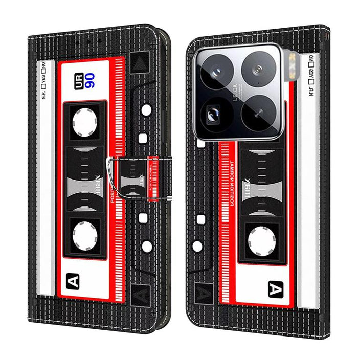 Funda para teléfono de cuero vegano pintado con efecto cristal, For Xiaomi 17 Ultra, For Xiaomi 15T Pro 5G, For Xiaomi 15T 5G, For Xiaomi 15 Pro