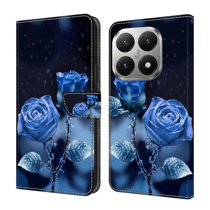 Funda para teléfono de cuero vegano pintado con efecto cristal, For Xiaomi 17 Ultra, For Xiaomi 15T Pro 5G, For Xiaomi 15T 5G, For Xiaomi 15 Pro
