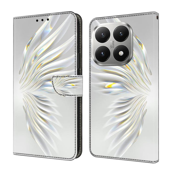 Funda para teléfono de cuero vegano pintado con efecto cristal, For Xiaomi 17 Ultra, For Xiaomi 15T Pro 5G, For Xiaomi 15T 5G, For Xiaomi 15 Pro