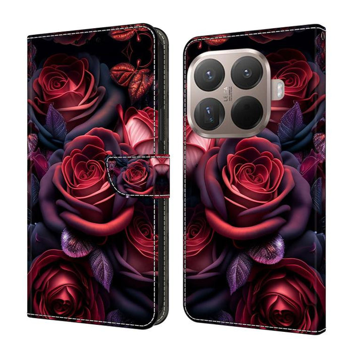Funda para teléfono de cuero vegano pintado con efecto cristal, For Xiaomi 17 Ultra, For Xiaomi 15T Pro 5G, For Xiaomi 15T 5G, For Xiaomi 15 Pro