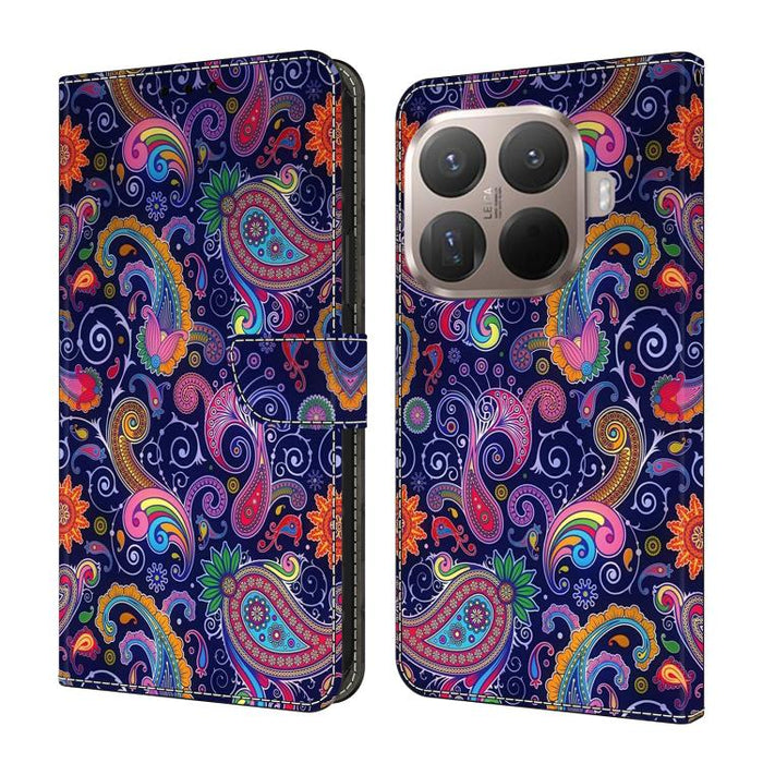 Funda para teléfono de cuero vegano pintado con efecto cristal, For Xiaomi 17 Ultra, For Xiaomi 15T Pro 5G, For Xiaomi 15T 5G, For Xiaomi 15 Pro