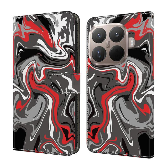 Funda para teléfono de cuero vegano pintado con efecto cristal, For Xiaomi 17 Ultra, For Xiaomi 15T Pro 5G, For Xiaomi 15T 5G, For Xiaomi 15 Pro
