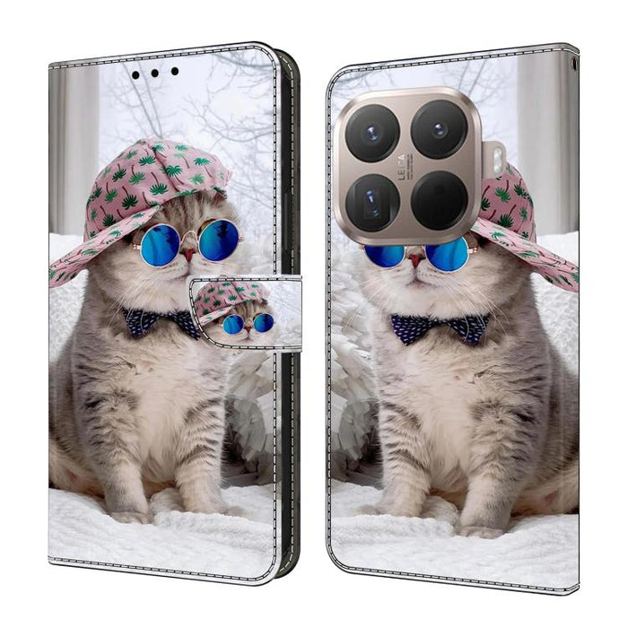 Funda para teléfono de cuero vegano pintado con efecto cristal, For Xiaomi 17 Ultra, For Xiaomi 15T Pro 5G, For Xiaomi 15T 5G, For Xiaomi 15 Pro