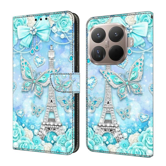 Funda para teléfono de cuero vegano pintado con efecto cristal, For Xiaomi 17 Ultra, For Xiaomi 15T Pro 5G, For Xiaomi 15T 5G, For Xiaomi 15 Pro