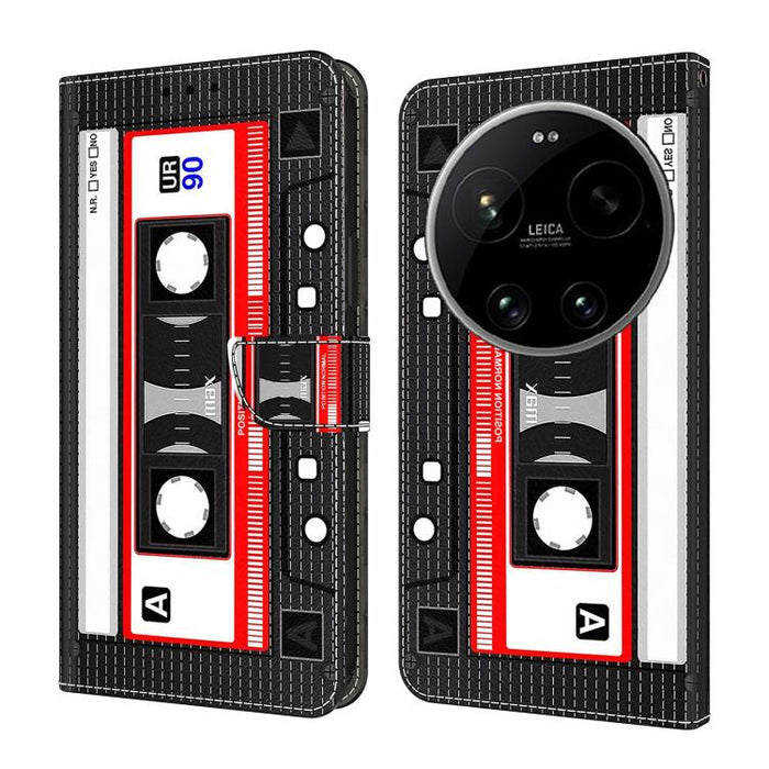 Funda para teléfono de cuero vegano pintado con efecto cristal, For Xiaomi 17 Ultra, For Xiaomi 15T Pro 5G, For Xiaomi 15T 5G, For Xiaomi 15 Pro